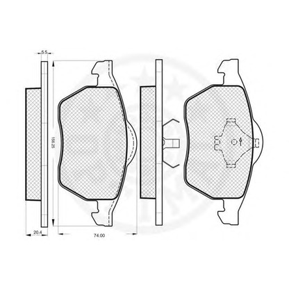 Photo Brake Pad Set, disc brake OPTIMAL 10064