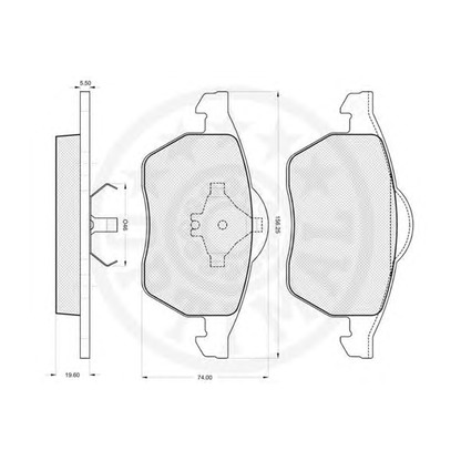 Photo Brake Pad Set, disc brake OPTIMAL 10065