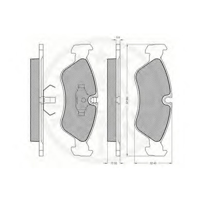 Photo Brake Pad Set, disc brake OPTIMAL 10068