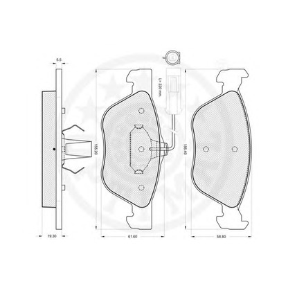 Photo Kit de plaquettes de frein, frein à disque OPTIMAL 10073