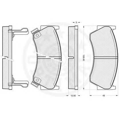 Photo Brake Pad Set, disc brake OPTIMAL 10076