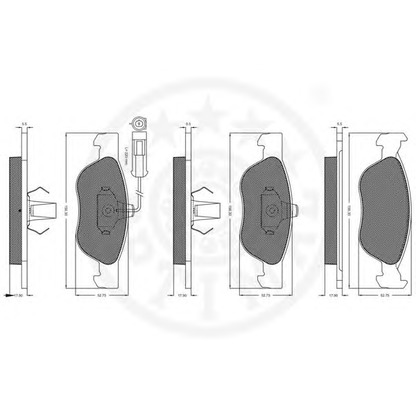 Photo Kit de plaquettes de frein, frein à disque OPTIMAL 10139