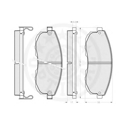 Photo Brake Pad Set, disc brake OPTIMAL 10147