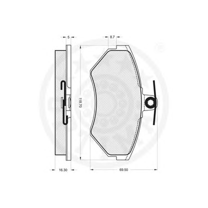 Photo Brake Pad Set, disc brake OPTIMAL 10170