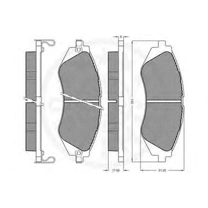 Photo Brake Pad Set, disc brake OPTIMAL 10195