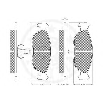 Photo Brake Pad Set, disc brake OPTIMAL 10198