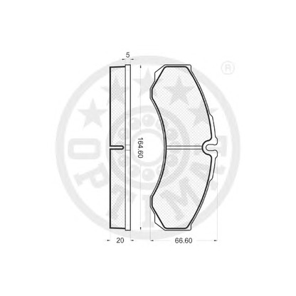 Фото Комплект тормозных колодок, дисковый тормоз OPTIMAL 10210