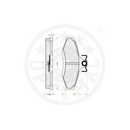 Photo Brake Pad Set, disc brake OPTIMAL 10220