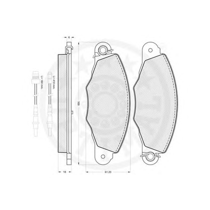 Foto Kit pastiglie freno, Freno a disco OPTIMAL 10224