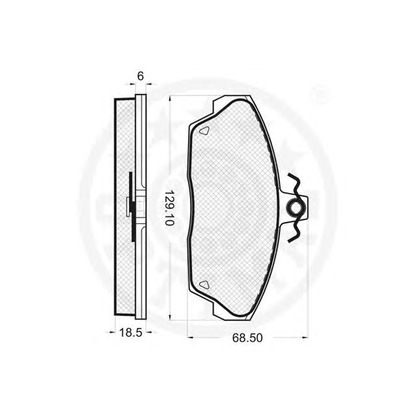 Photo Brake Pad Set, disc brake OPTIMAL 10259