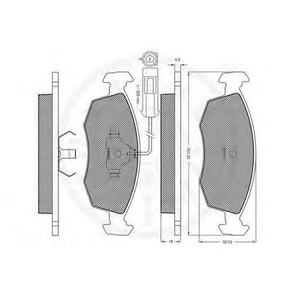 Photo Kit de plaquettes de frein, frein à disque OPTIMAL 10275