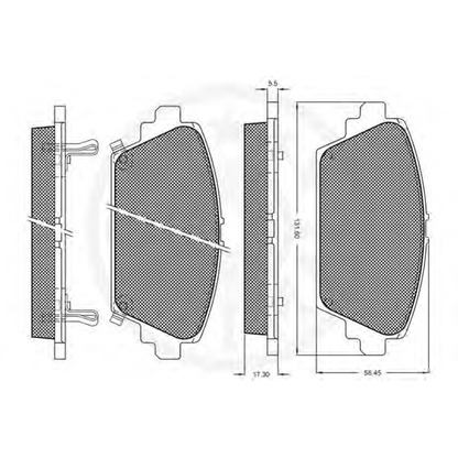 Photo Kit de plaquettes de frein, frein à disque OPTIMAL 10311