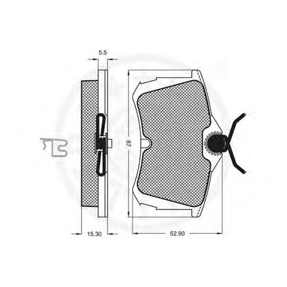 Photo Brake Pad Set, disc brake OPTIMAL 10312