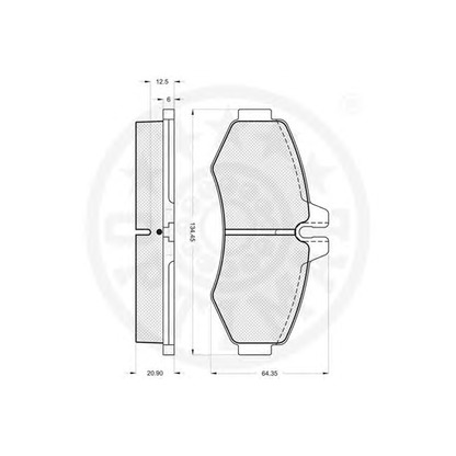 Photo Kit de plaquettes de frein, frein à disque OPTIMAL 10324