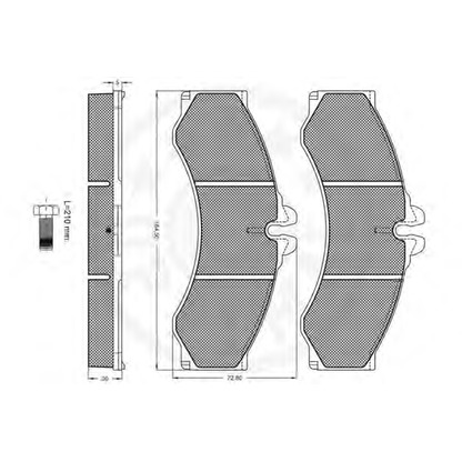 Фото Комплект тормозных колодок, дисковый тормоз OPTIMAL 10404