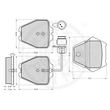 Photo Brake Pad Set, disc brake OPTIMAL 10483