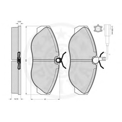 Photo Brake Pad Set, disc brake OPTIMAL 10490