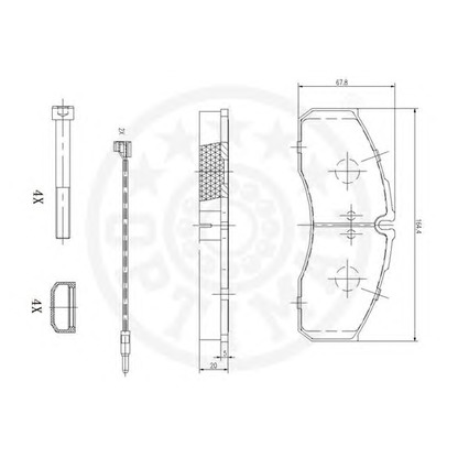 Photo Kit de plaquettes de frein, frein à disque OPTIMAL 12026