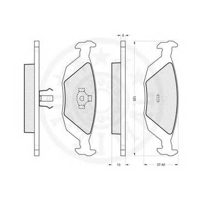 Photo Brake Pad Set, disc brake OPTIMAL 12051