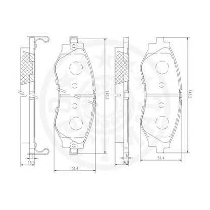 Photo Brake Pad Set, disc brake OPTIMAL 12072