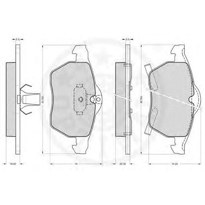 Photo Brake Pad Set, disc brake OPTIMAL 12092