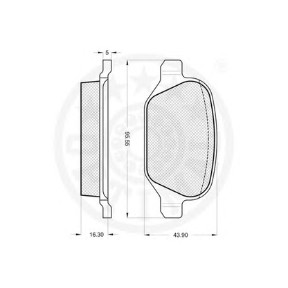 Photo Brake Pad Set, disc brake OPTIMAL 12115