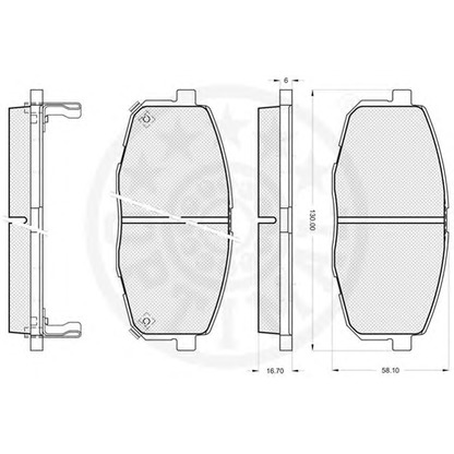 Фото Комплект тормозных колодок, дисковый тормоз OPTIMAL 12135