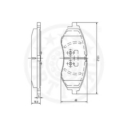 Фото Комплект тормозных колодок, дисковый тормоз OPTIMAL 12154