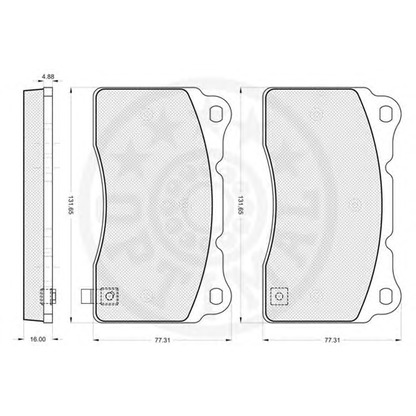 Photo Brake Pad Set, disc brake OPTIMAL 12169