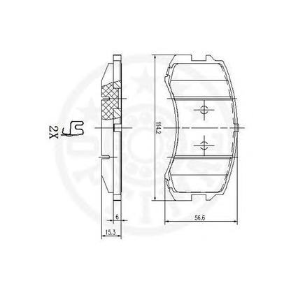 Фото Комплект тормозных колодок, дисковый тормоз OPTIMAL 12193