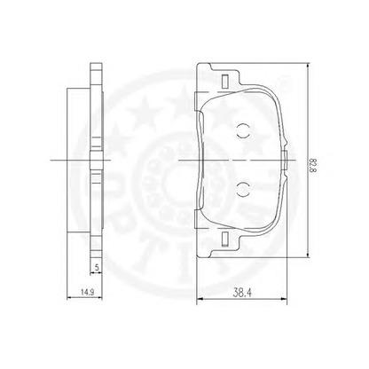 Photo Brake Pad Set, disc brake OPTIMAL 12207