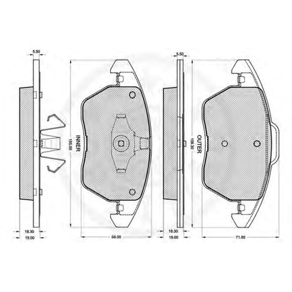 Foto Kit pastiglie freno, Freno a disco OPTIMAL 12220