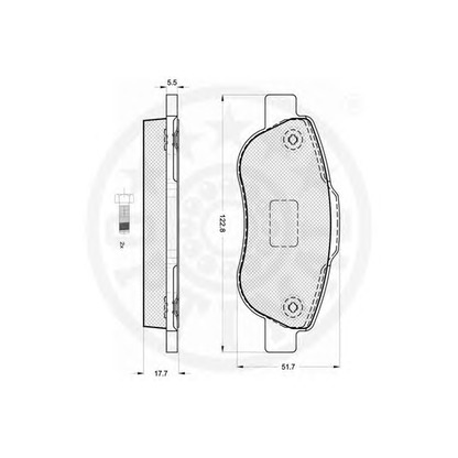 Photo Kit de plaquettes de frein, frein à disque OPTIMAL 12226