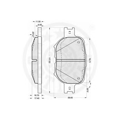 Photo Brake Pad Set, disc brake OPTIMAL 12258