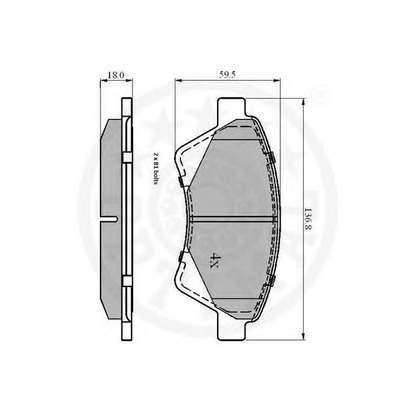 Photo Brake Pad Set, disc brake OPTIMAL 12270