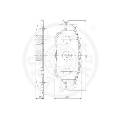 Photo Brake Pad Set, disc brake OPTIMAL 12307