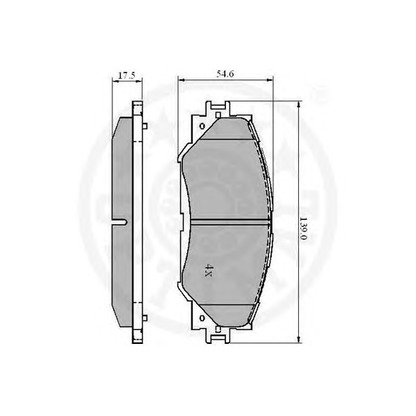 Фото Комплект тормозных колодок, дисковый тормоз OPTIMAL 12310