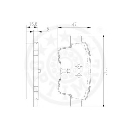 Фото Комплект тормозных колодок, дисковый тормоз OPTIMAL 12431