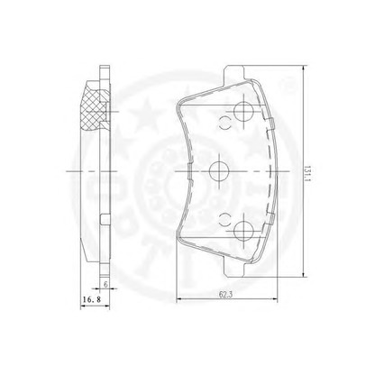 Фото Комплект тормозных колодок, дисковый тормоз OPTIMAL 12463