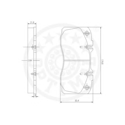 Фото Комплект тормозных колодок, дисковый тормоз OPTIMAL 12475