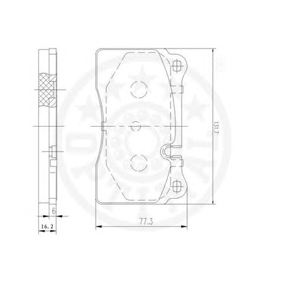 Photo Brake Pad Set, disc brake OPTIMAL 12478