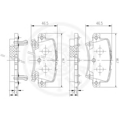 Photo Brake Pad Set, disc brake OPTIMAL 12490