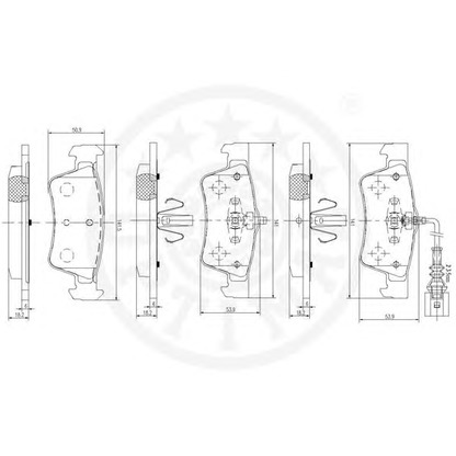 Photo Kit de plaquettes de frein, frein à disque OPTIMAL 12499