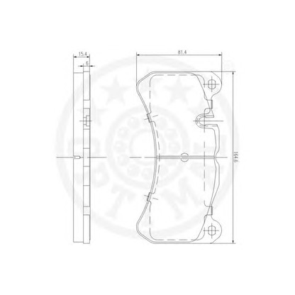 Photo Brake Pad Set, disc brake OPTIMAL 12518