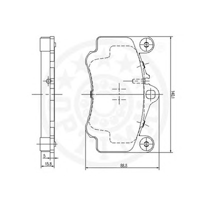 Photo Brake Pad Set, disc brake OPTIMAL 12523