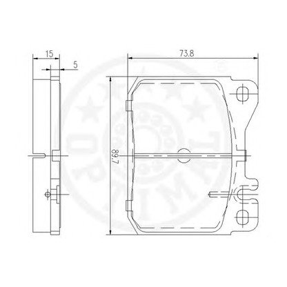 Foto Kit pastiglie freno, Freno a disco OPTIMAL 2301