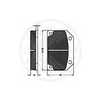 Photo Kit de plaquettes de frein, frein à disque OPTIMAL 3503