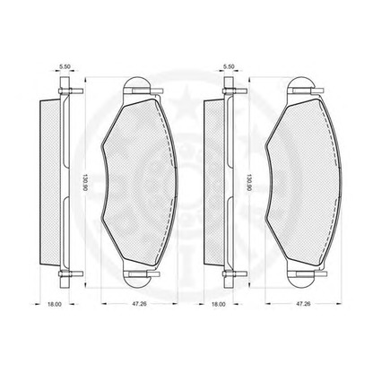 Photo Brake Pad Set, disc brake OPTIMAL 64320