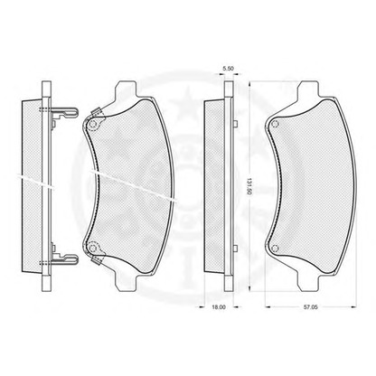 Foto Kit pastiglie freno, Freno a disco OPTIMAL 82212