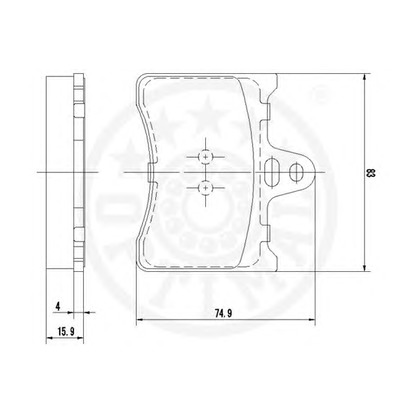 Photo Brake Pad Set, disc brake OPTIMAL 9175